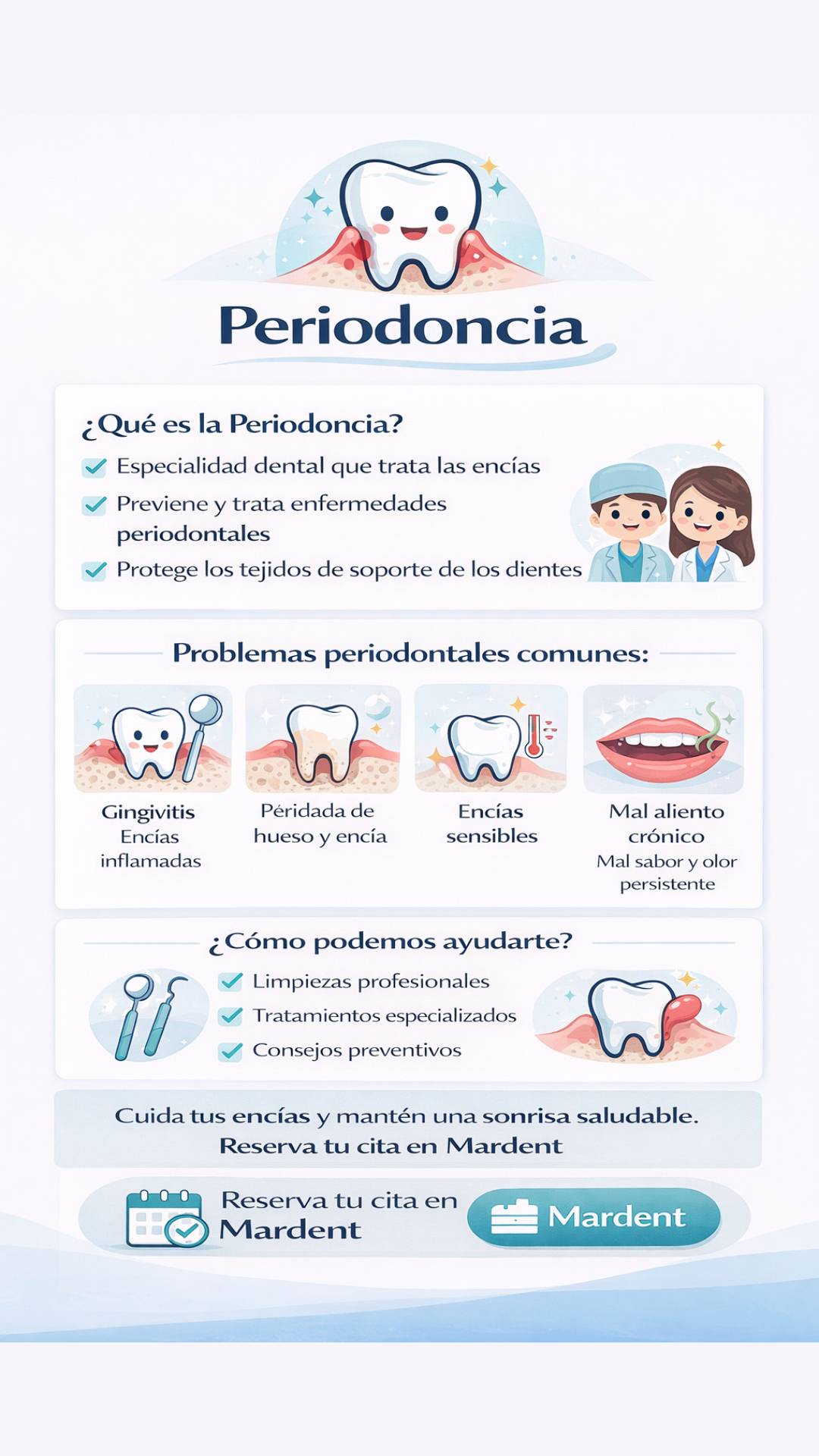 infografía informativa sobre periodoncias en alcalá guadaíra